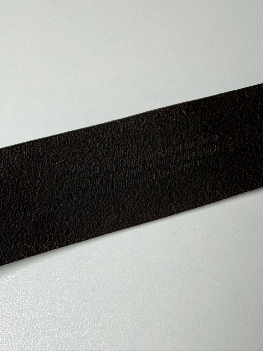 Men’s ELLIOT RHODES London 38W Dark Brown Leather Belt with Matte Silver Buckle